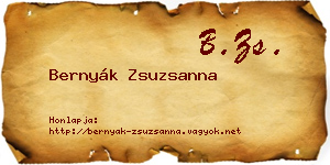 Bernyák Zsuzsanna névjegykártya
